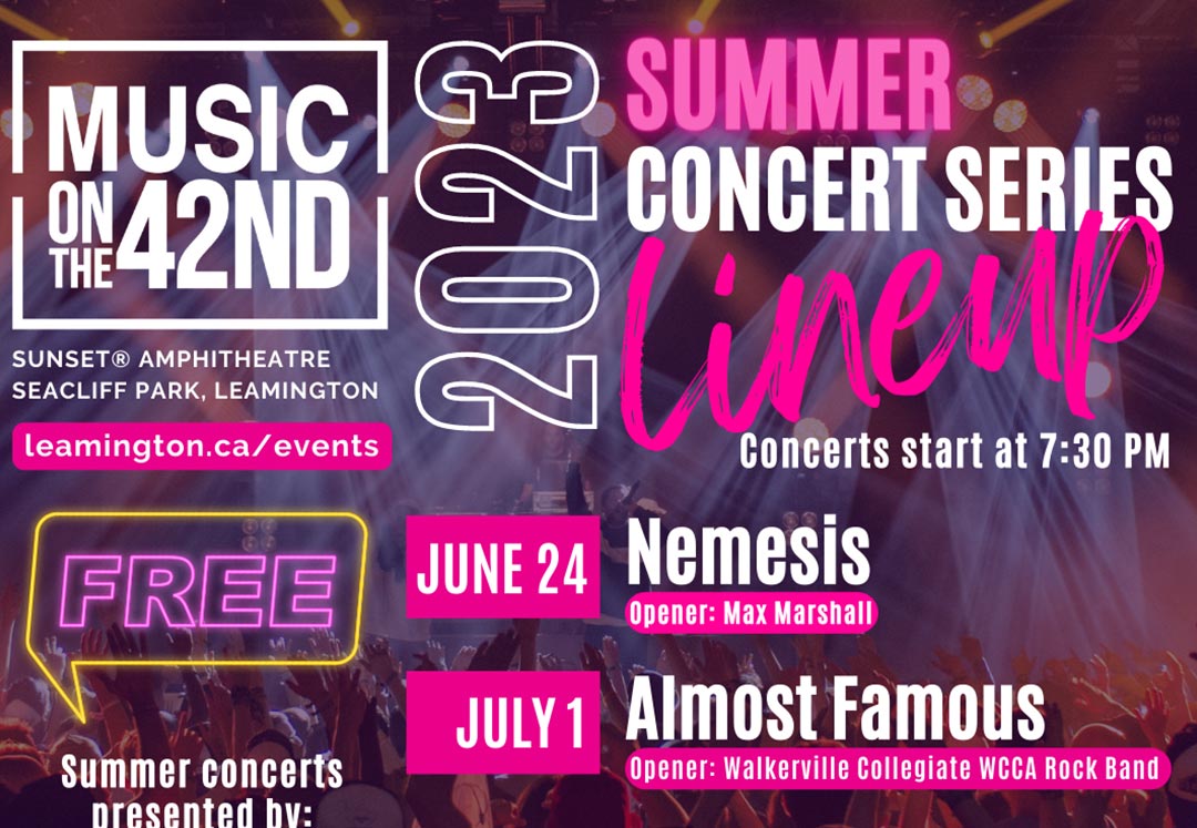 Music Onthe42 2023 - Summer Concert Lineup - The Bank Theatre